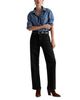 Ag Ag Billie High Rise Relaxed Straight Jeans in Black Tie - 2