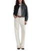 Ag Ag Billie High Rise Straight Jeans in Powder - 2