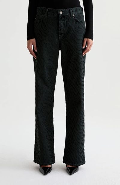 AG AG Billie Zebra Print Straight Leg Jeans