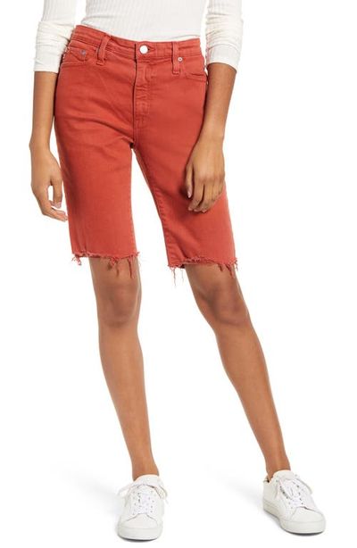 AG AG Chrissy Frayed Hem Bermuda Shorts