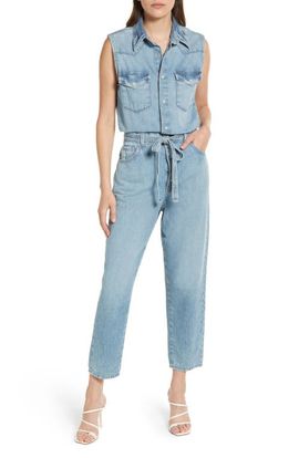 AG AG Dakotah Sleeveless Denim Jumpsuit