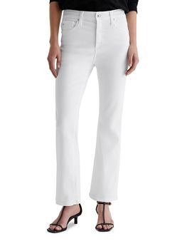 Ag Ag Farrah Mid Rise Boot Crop Jeans in Gallery White