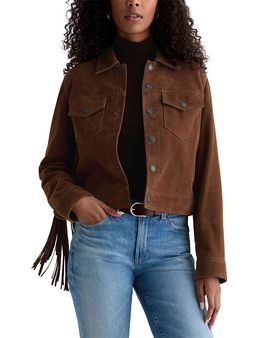 Ag Ag Fringed Suede Trucker Jacket