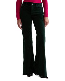 Ag Ag Georgia Mid Rise Velvet Flare Jeans in Pine