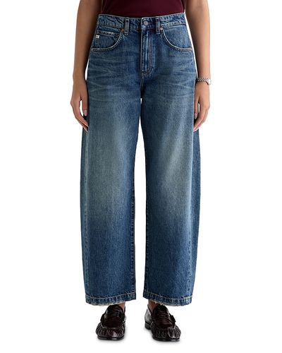 Ag Ag Hattie High Rise Barrel Ankle Jeans in 10 Years Front Line