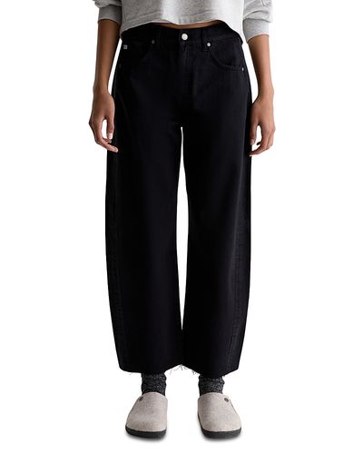 Ag Ag Hattie High Rise Barrel Jeans in Super Black
