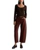Ag Ag Hattie High Rise Crop Barrel Leg Jeans in Chestnut - 2