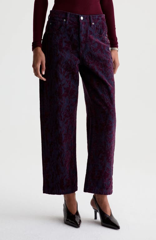 AG AG Hattie Jacquard High Waist Crop Barrel Jeans