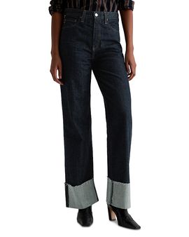 Ag Ag Kora High Rise Cuffed Wide Leg Jeans in Moonrise