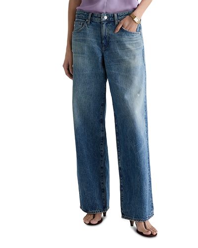 Ag Ag Low Rise Wide Leg Jeans in Reserva