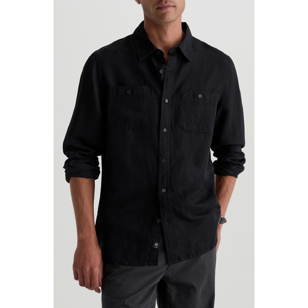 AG AG Mason Long Sleeve Linen Blend Work Shirt