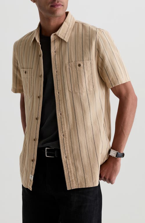 AG AG Mason Striped Short Sleeve Work Shirt