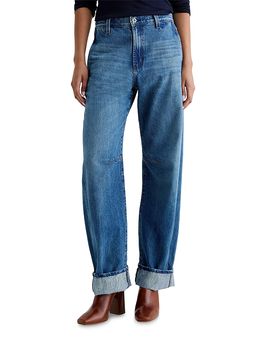 Ag Ag Mercer High Rise Cuffed Barrel Jeans in Nouveau