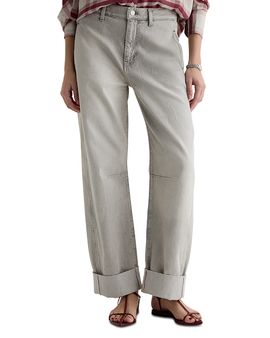 Ag Ag Mercer High Rise Cuffed Barrel Jeans in Sensory