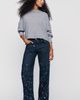AG Jeans AG Adria Embellished Low Rise Wide Leg Jeans - 1