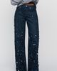 AG Jeans AG Adria Embellished Low Rise Wide Leg Jeans - 2