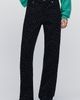 AG Jeans AG Billie Zebra Velvet Flocked Vintage Straight Leg Jeans - 2