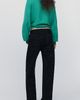 AG Jeans AG Billie Zebra Velvet Flocked Vintage Straight Leg Jeans - 5