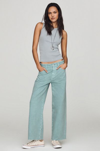 AG Jeans AG Saige Mid-Rise Cropped Wide-Leg Jeans