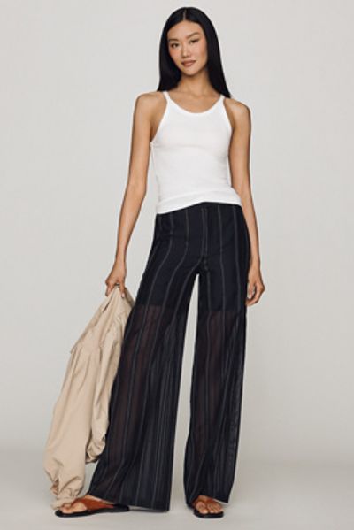 AG Jeans Anna Mid-Rise Wide-Leg Trousers Pants