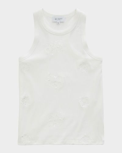 AG Jeans Embellished High-Neck Tank Top