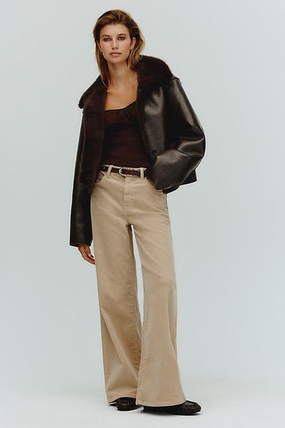 AG Jeans Saige Corduroy High Rise Wide Leg Jeans