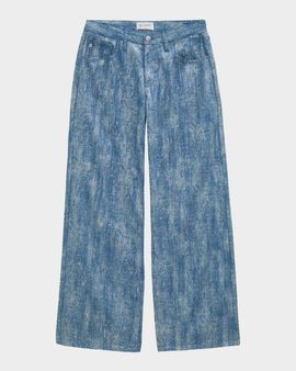 AG Jeans Stella Low-Rise Wide Embellished Jeans