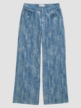 AG Jeans Women's Adria Sequined Low-Rise Wide-Leg Jeans