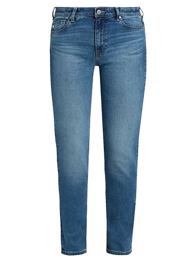 AG Jeans Women's Mari Whiskered High-Rise Straight-Leg Jeans