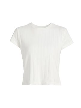 AG Jeans Women's Sadie Pointelle-Knit Cotton Top