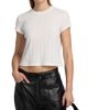 AG Jeans Women's Sadie Pointelle-Knit Cotton Top - 3