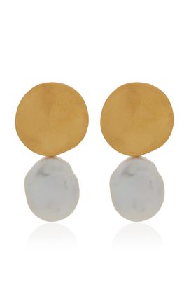 AGMES AGMES Small Elsa Gold Vermeil; Pearl Earrings Gold OS Gifts For Her