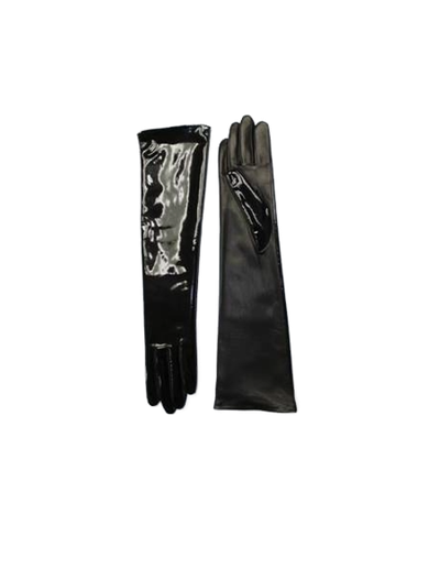 Agnelle Agnelle Patent Leather Gloves Elbow Length