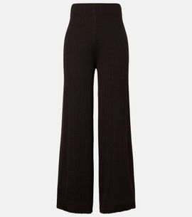 Agnona Agnona Cashmere, wool, and silk wide-leg pants