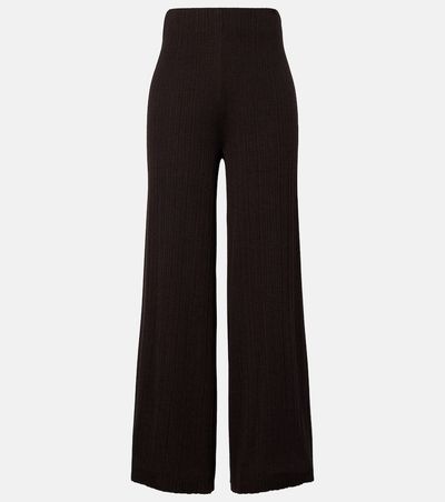 Agnona Agnona Cashmere, wool, and silk wide-leg pants