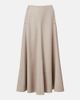 Agnona Agnona Leather-trimmed wool flannel midi skirt - 1