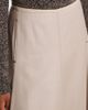 Agnona Agnona Leather-trimmed wool flannel midi skirt - 3