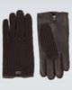 Agnona Agnona Ribbed-knit cashmere and leather gloves - 1