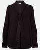 Agnona Agnona Tie-neck jersey blouse - 1