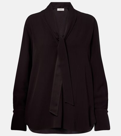 Agnona Agnona Tie-neck jersey blouse