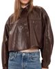 AGOLDE AGOLDE Agnes Faux Leather Shirt Madera - 1