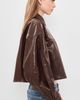 AGOLDE AGOLDE Agnes Faux Leather Shirt Madera - 4