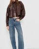 AGOLDE AGOLDE Agnes Faux Leather Shirt Madera - 5