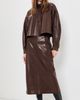 AGOLDE AGOLDE Agnes Faux Leather Shirt Madera - 6
