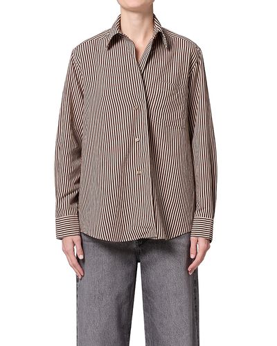 Agolde Agolde Aris Stripe Button Front Shirt