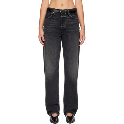 AGOLDE AGOLDE Black 90's Mid Rise Straight Jeans