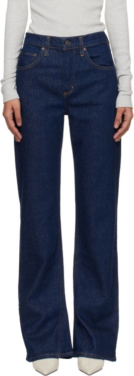 AGOLDE AGOLDE Blue Mid Rise Kick Boot Comfort Stretch Jeans