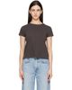 AGOLDE AGOLDE Brown Long Line Adine T-shirt - 1