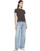 AGOLDE AGOLDE Brown Long Line Adine T-shirt - 4
