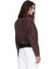 AGOLDE AGOLDE Brown Nahla Cropped Suede Jacket - 3
